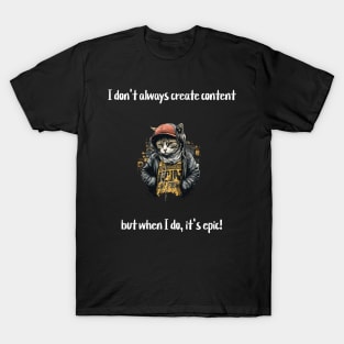 I don't always create content, but when I do, it's epic! T-Shirt